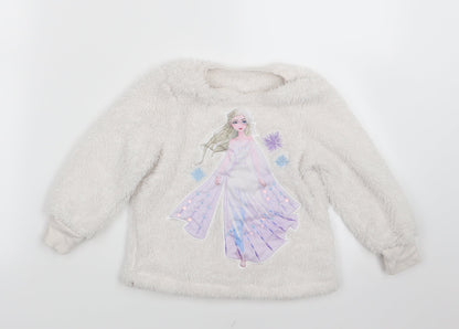 George Girls White Geometric  Top Pyjama Top Size 2-3 Years  - Frozen