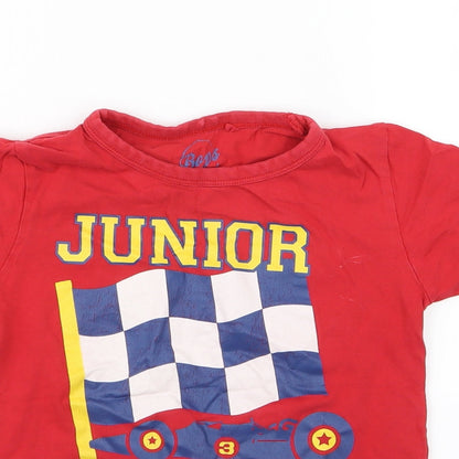 Boys  Boys Red   Basic T-Shirt Size 5-6 Years