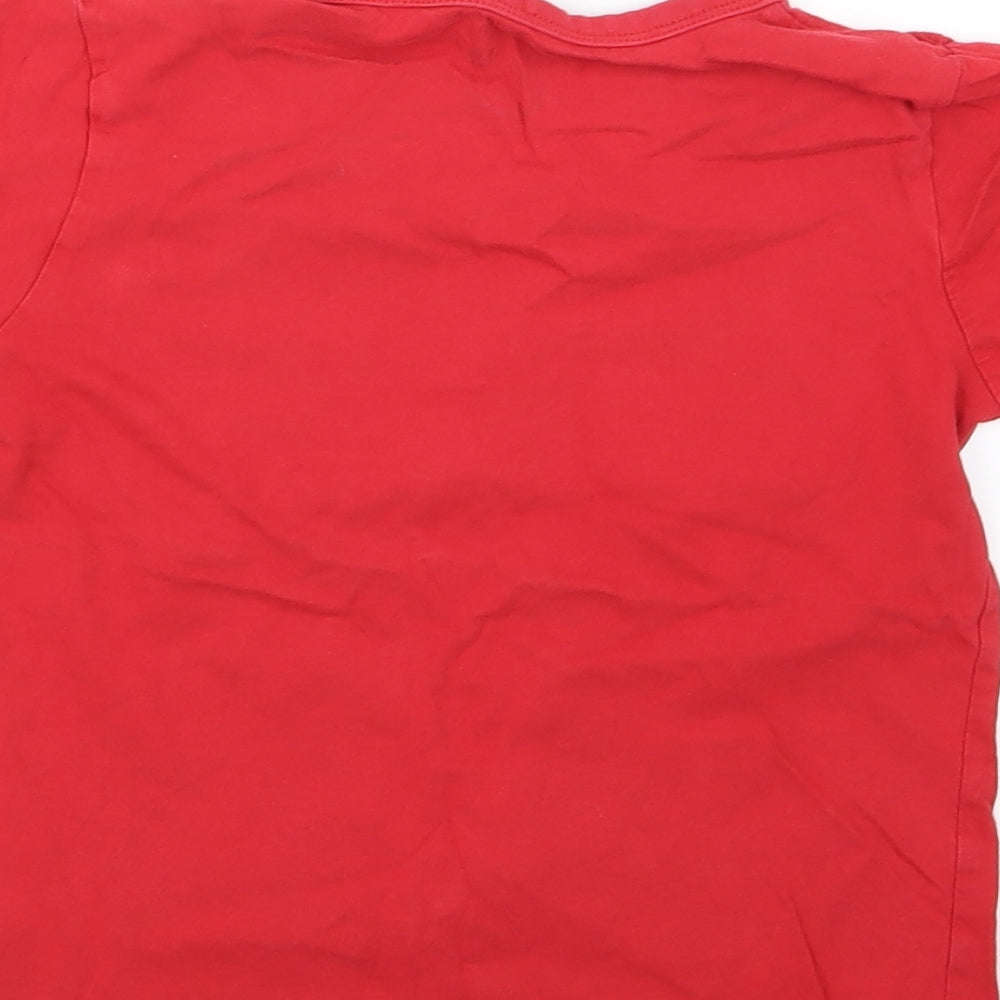 Boys  Boys Red   Basic T-Shirt Size 5-6 Years