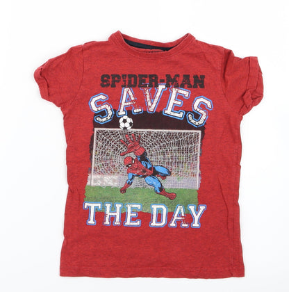 Next Boys Red   Basic T-Shirt Size 5 Years  - Spider-Man