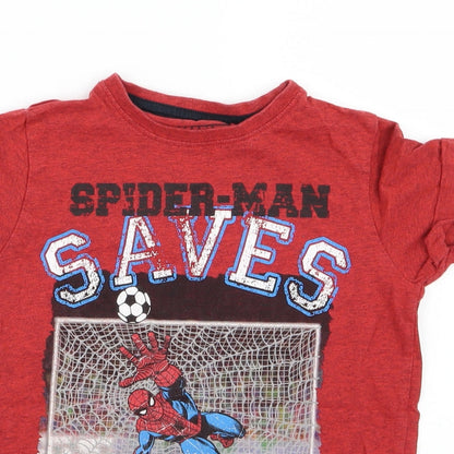 Next Boys Red   Basic T-Shirt Size 5 Years  - Spider-Man