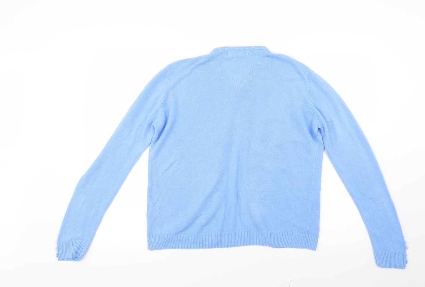 Pure & Natural Womens Blue  Knit Cardigan Jumper Size 14