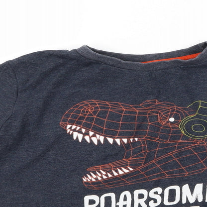 Very  Boys Blue   Basic T-Shirt Size 5-6 Years  - Dinosaur