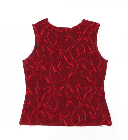 Falcini Womens Red   Basic Blouse Size 12