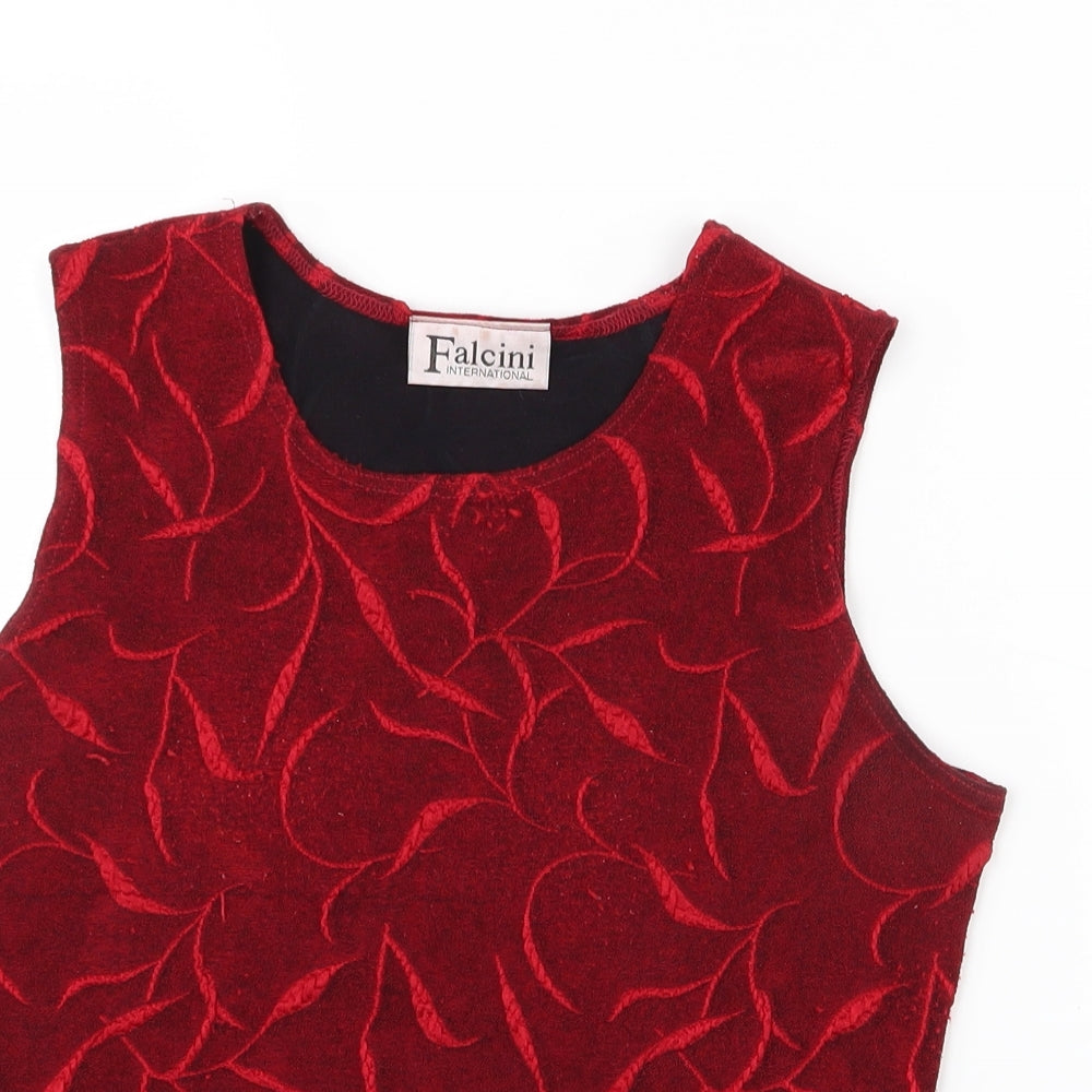 Falcini Womens Red   Basic Blouse Size 12