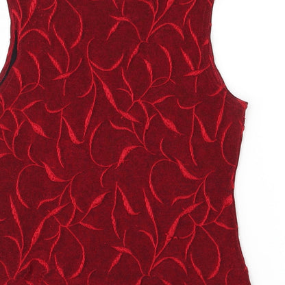 Falcini Womens Red   Basic Blouse Size 12