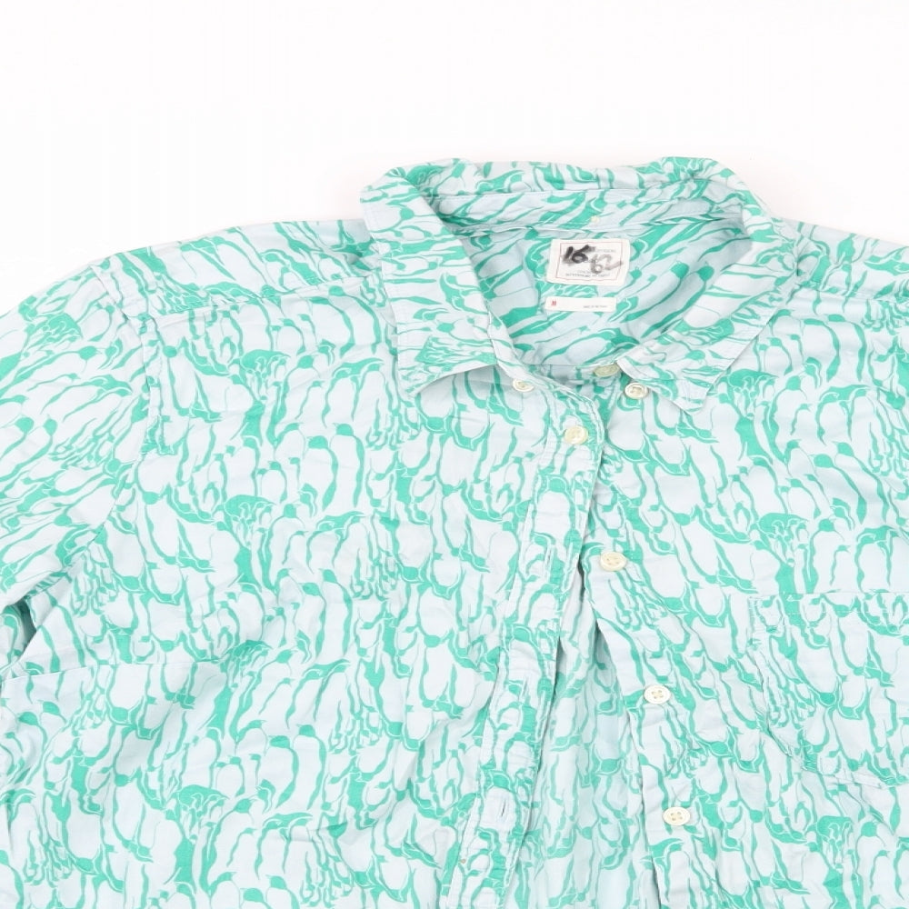Womens UK Size M Gap Green Basic Button-Up