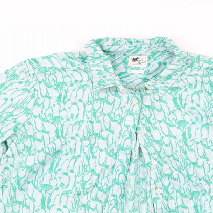 Womens UK Size M Gap Green Basic Button-Up