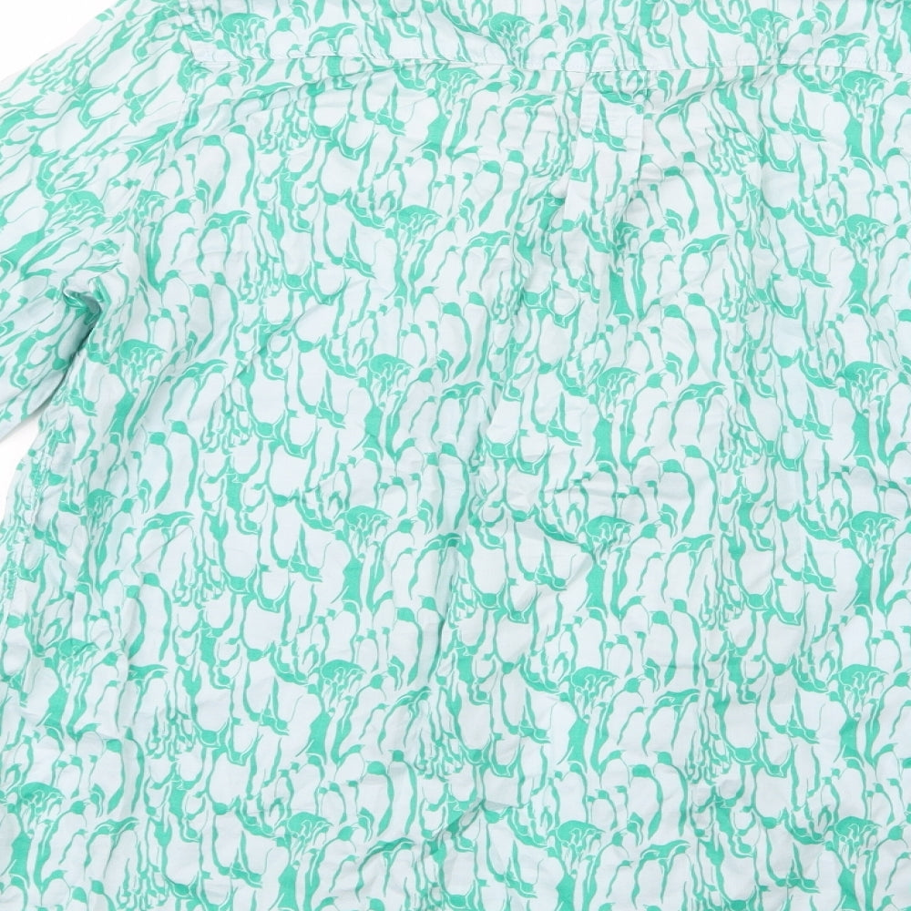 Womens UK Size M Gap Green Basic Button-Up