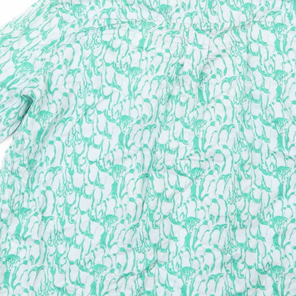 Womens UK Size M Gap Green Basic Button-Up