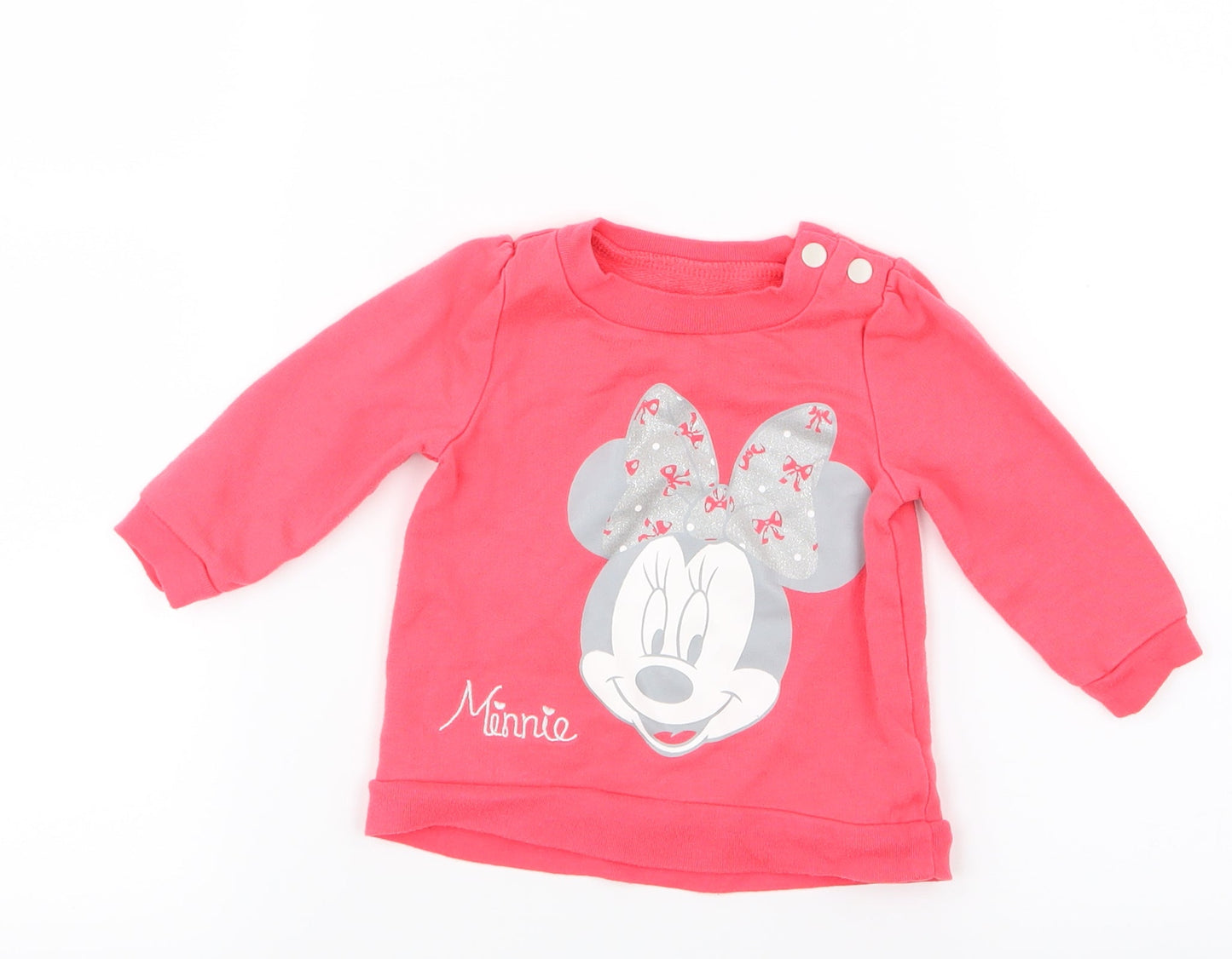 George Girls Pink   Pullover Jumper Size 0-3 Months  - Minnie Mouse