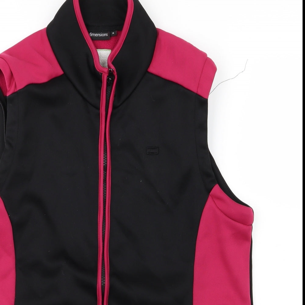 Womens UK Size M Dimensions Black Gilet