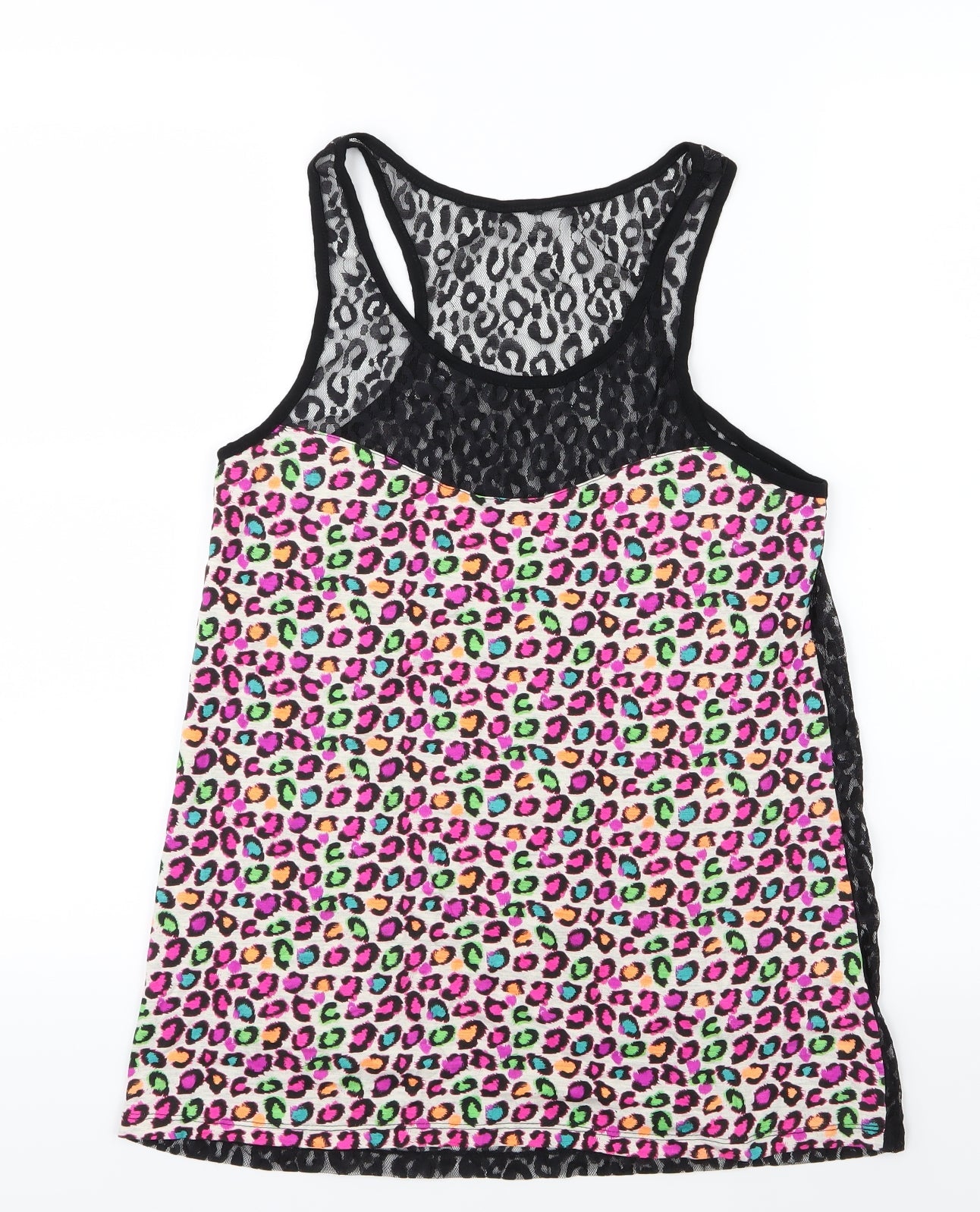 Womens UK Size 8 Preworn Pink Basic Tank