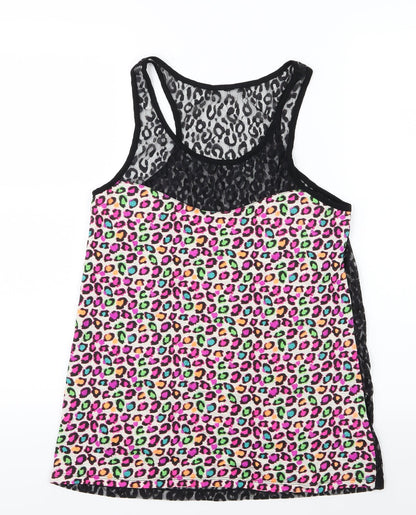 Womens UK Size 8 Preworn Pink Basic Tank