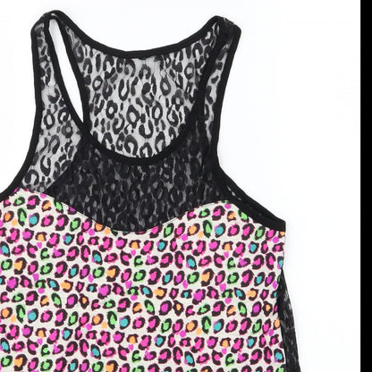 Womens UK Size 8 Preworn Pink Basic Tank