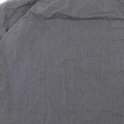 Cedar Wood State Mens Grey Striped   Button-Up Size 15