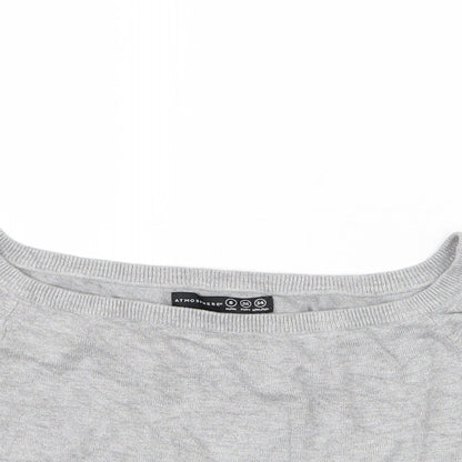 Womens UK Size 8 Atmosphere Grey Cropped T-Shirt