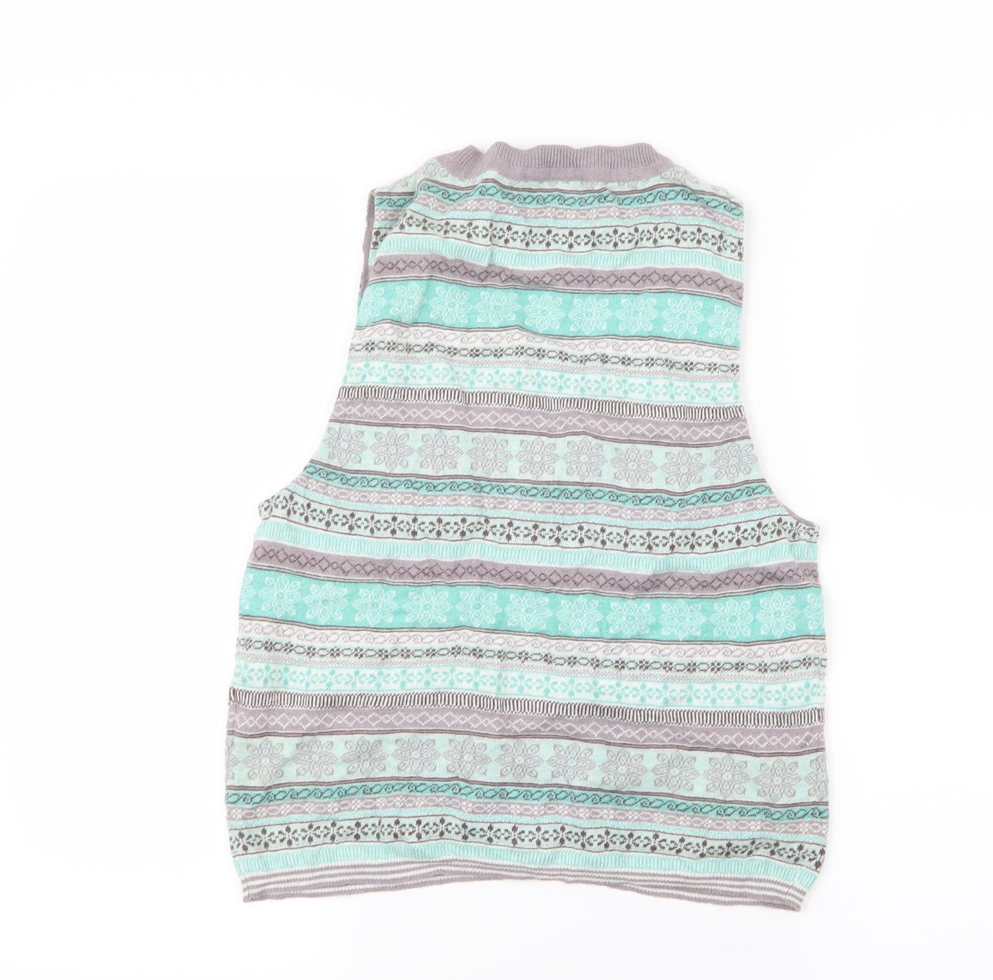Salt Water Womens Green Geometric Knit Cardigan Jumper Size S  - Christmas