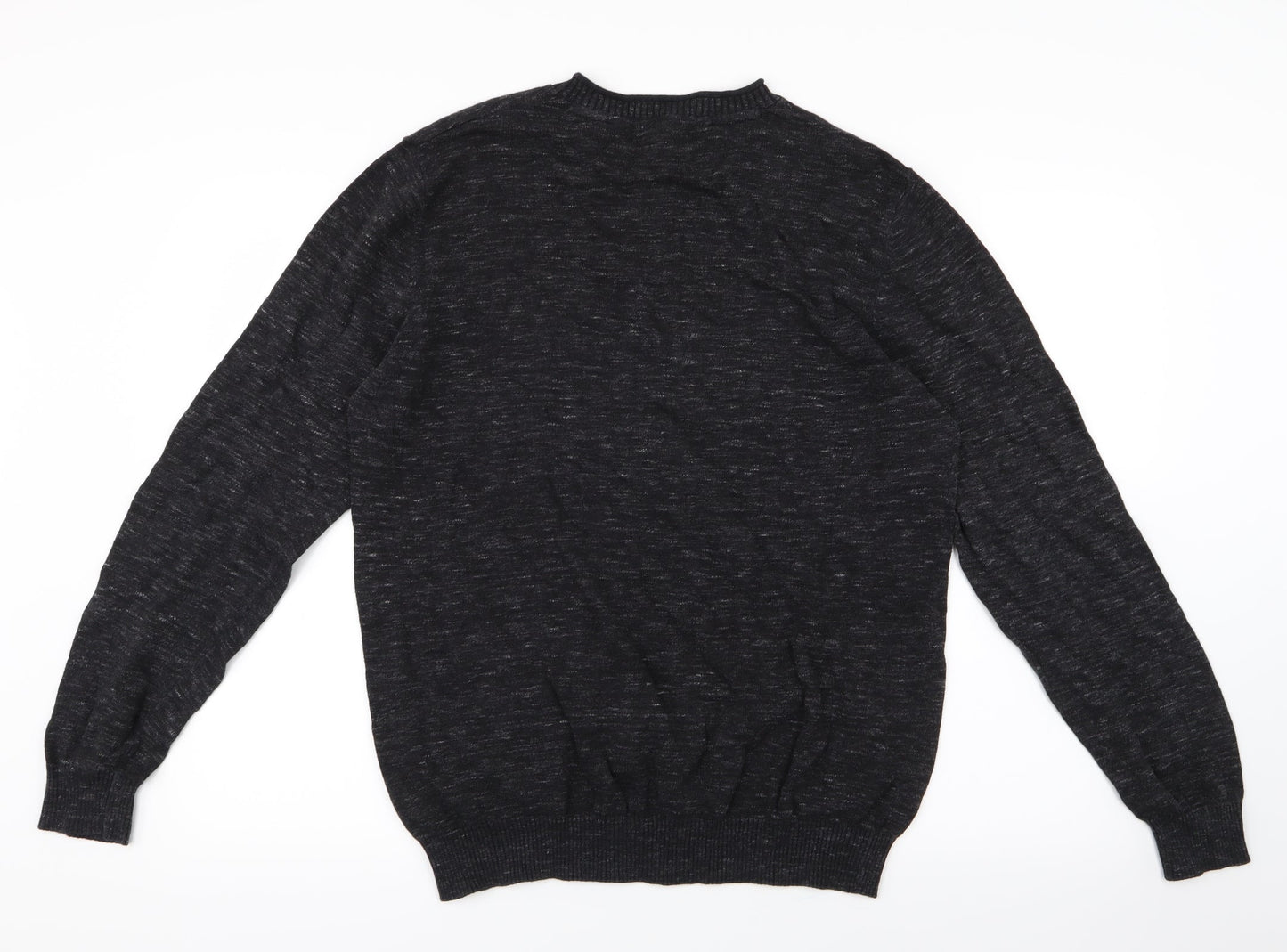 Cedar Wood State Mens Black  Knit Pullover Jumper Size L