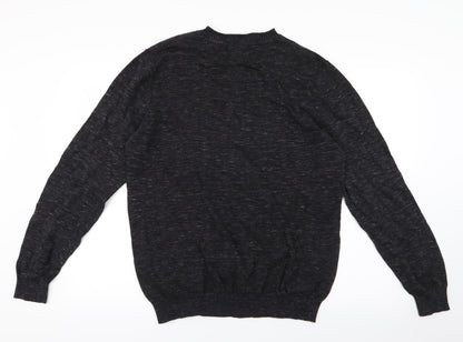Cedar Wood State Mens Black  Knit Pullover Jumper Size L