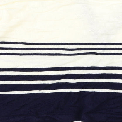 Janique Womens Blue Striped Knit Cardigan Jumper Size L