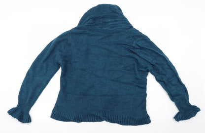 Per Una Womens Blue  Knit Cardigan Jumper Size L