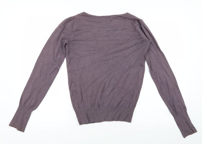 Dorothy Perkins Womens Purple  Knit Pullover Jumper Size 10