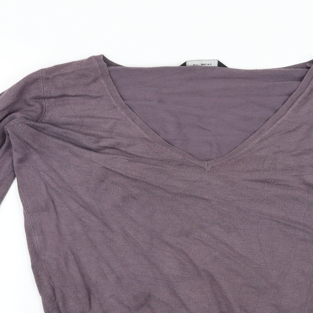 Dorothy Perkins Womens Purple  Knit Pullover Jumper Size 10