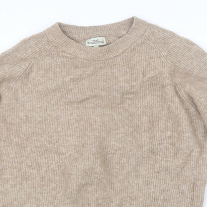 Next Womens Beige  Knit Pullover Jumper Size S