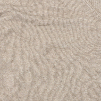 Next Womens Beige  Knit Pullover Jumper Size S