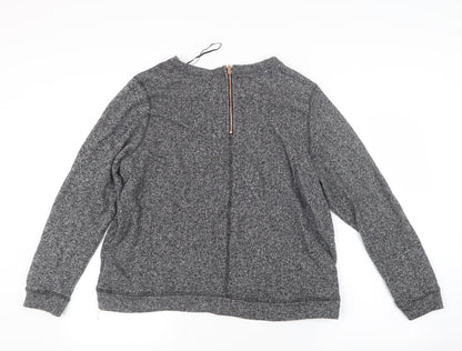 H&M Womens Grey  Knit Pullover Jumper Size 14
