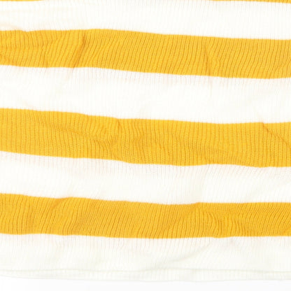 H&M Girls Yellow Striped Knit Pullover Jumper Size 15 Years