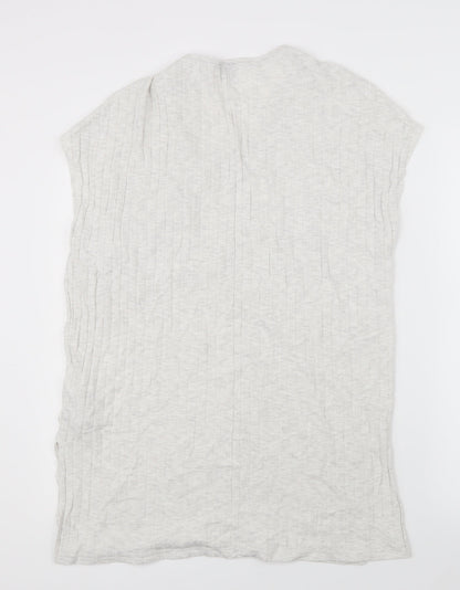 Womens UK Size 14 Topshop Grey Basic T-Shirt