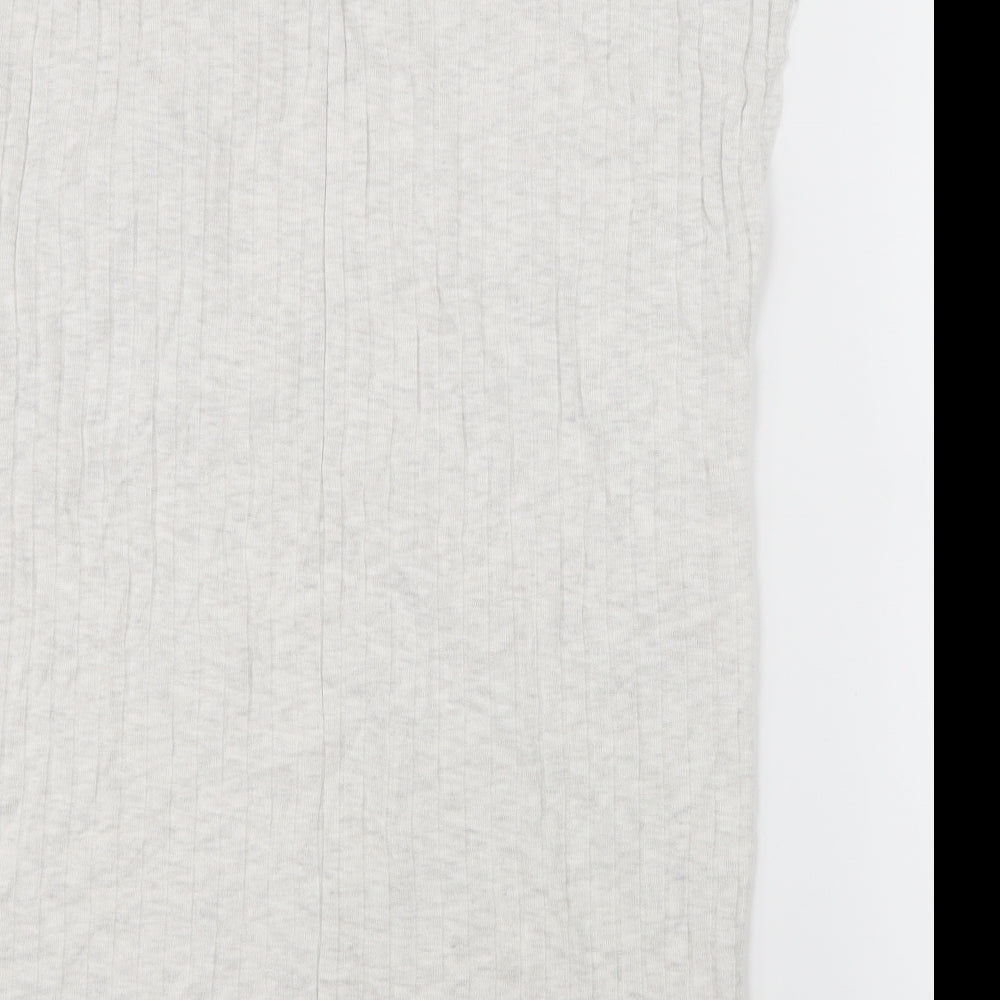 Womens UK Size 14 Topshop Grey Basic T-Shirt