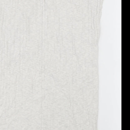 Womens UK Size 14 Topshop Grey Basic T-Shirt