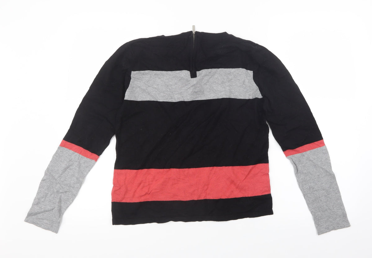 Next Womens Black  Knit Pullover Jumper Size 10