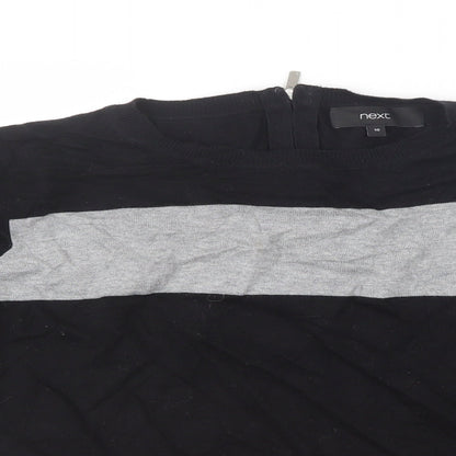 Next Womens Black  Knit Pullover Jumper Size 10