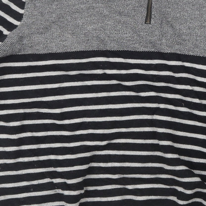 Autograph Womens Grey Striped Knit Pullover Jumper Size 18