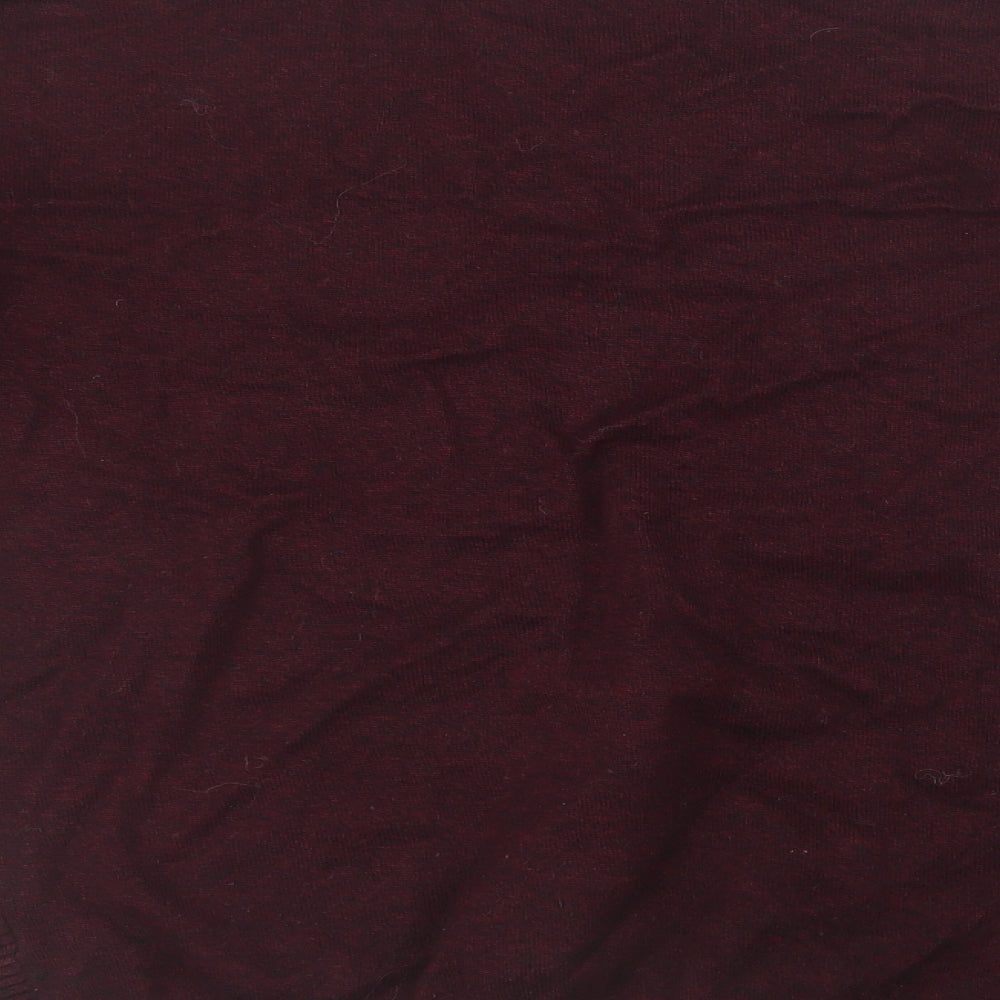 Easy Mens Purple  Knit Pullover Jumper Size S