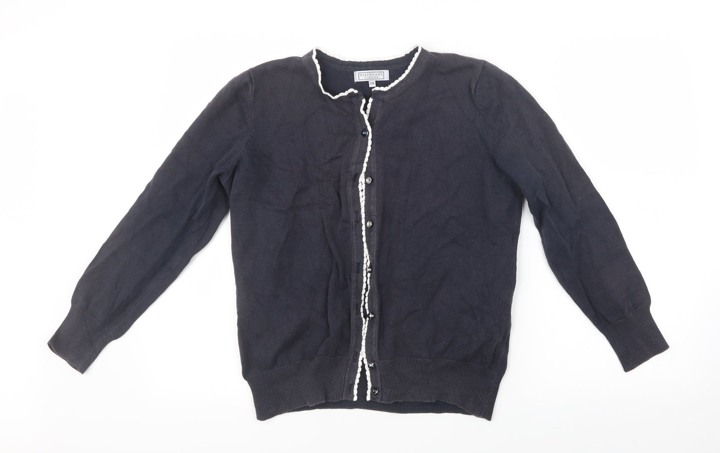 Debenhams Womens Blue  Knit Cardigan Jumper Size 14