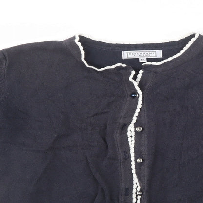 Debenhams Womens Blue  Knit Cardigan Jumper Size 14