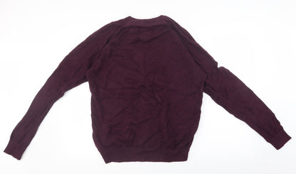 Threadbare Mens Purple  Knit Pullover Jumper Size M