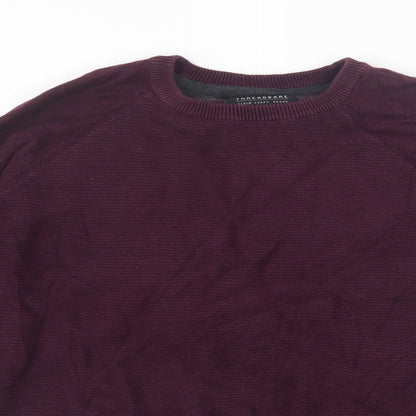 Threadbare Mens Purple  Knit Pullover Jumper Size M