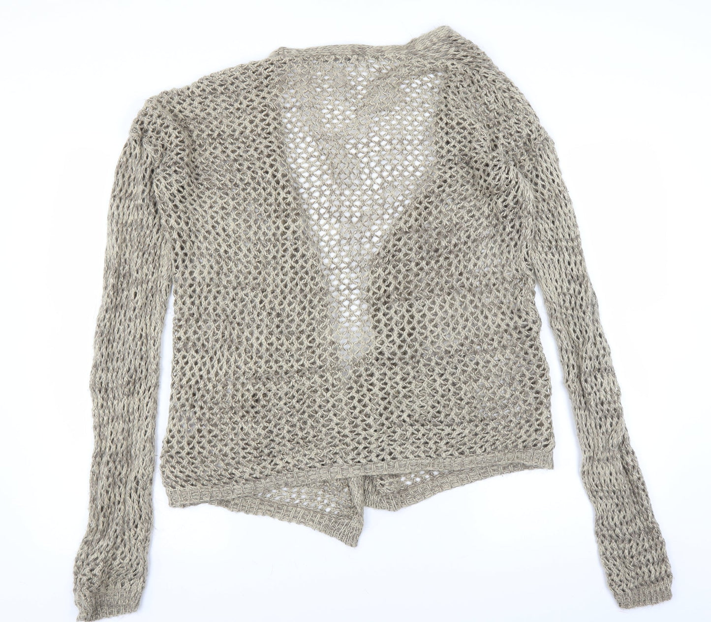 internationale Womens Beige   Cardigan Jumper Size 12  - open knit