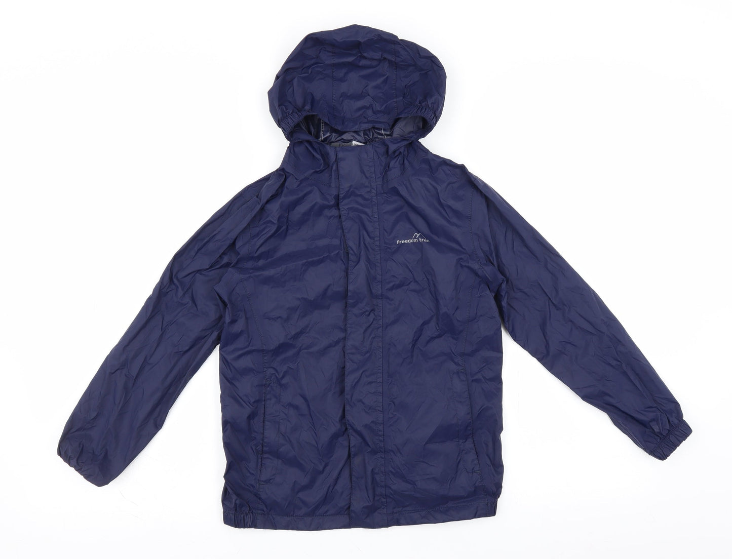 Freedom Trail Boys Blue   Rain Coat Jacket Size 7-8 Years