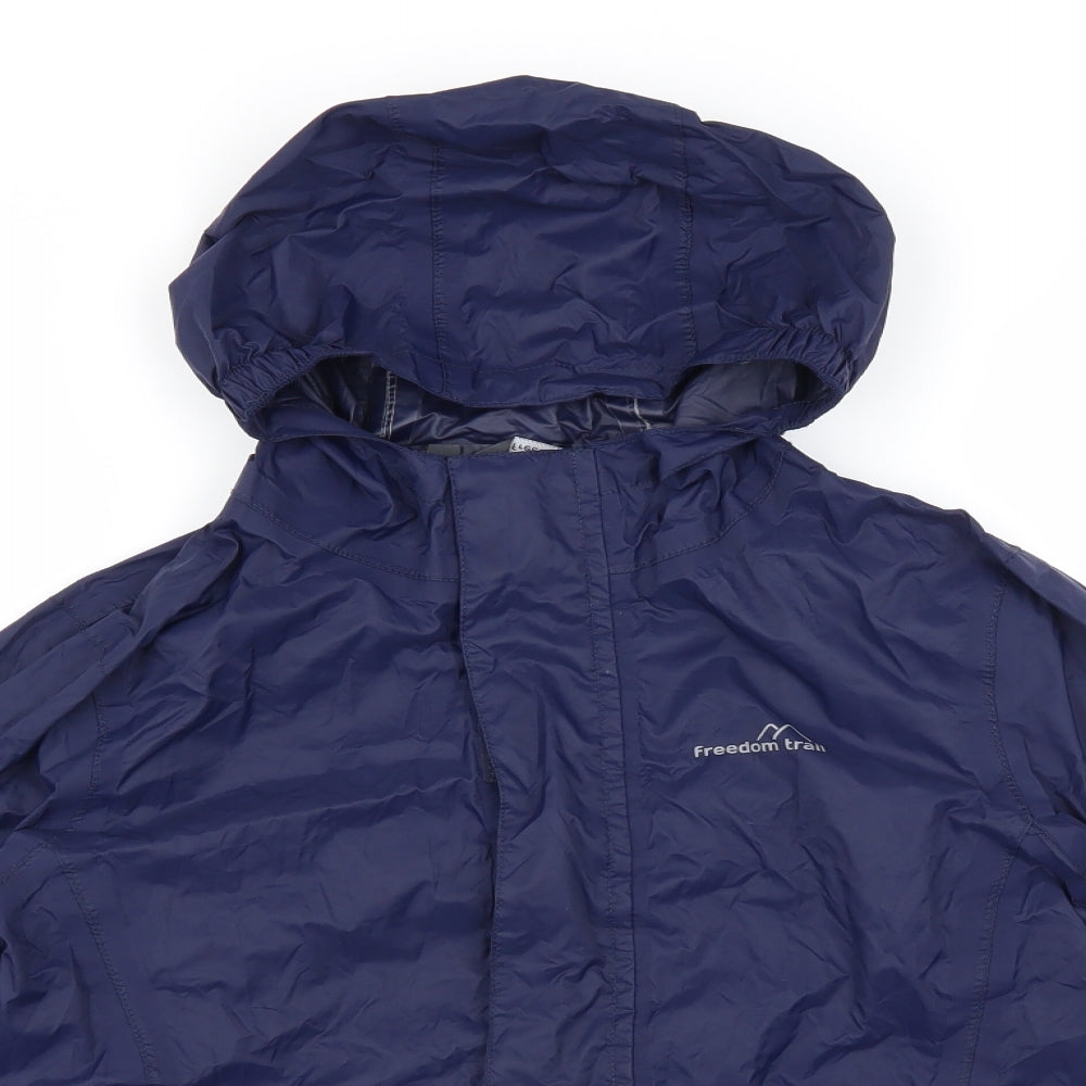 Freedom Trail Boys Blue   Rain Coat Jacket Size 7-8 Years