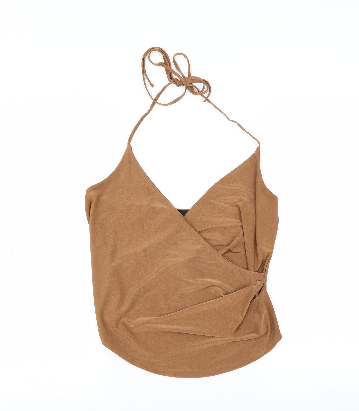 Missguided Womens Brown   Basic Blouse Size 8