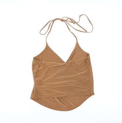 Missguided Womens Brown   Basic Blouse Size 8