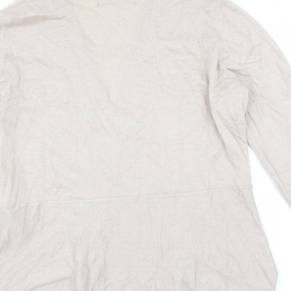 Marks and Spencer Womens Beige   Cardigan Jumper Size 14