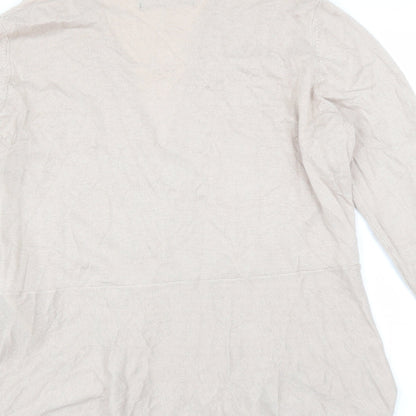 Marks and Spencer Womens Beige   Cardigan Jumper Size 14